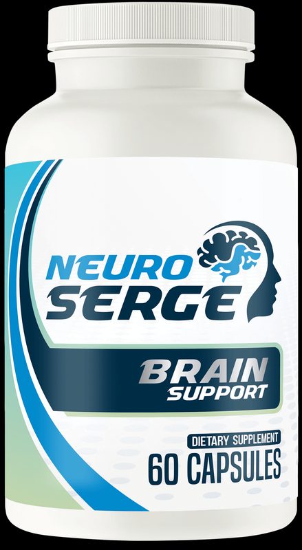 Neuro Serge Brain Support dietary supplement bottle with 60 capsules for cognitive health